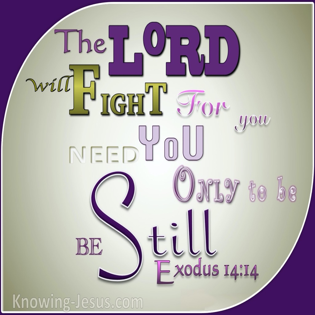 Exodus 14:14 The Lord Will Fight For You (purple)